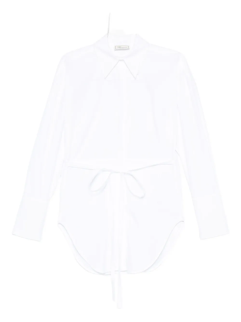 

Рубашка с объемными рукавами и поясом BLUMARINE, белый