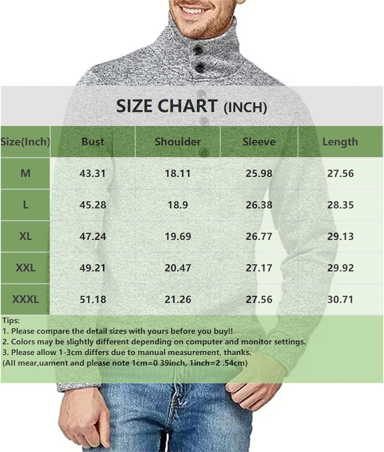 Мужской свитер Quarter Zip Pullover Casual — фото 4