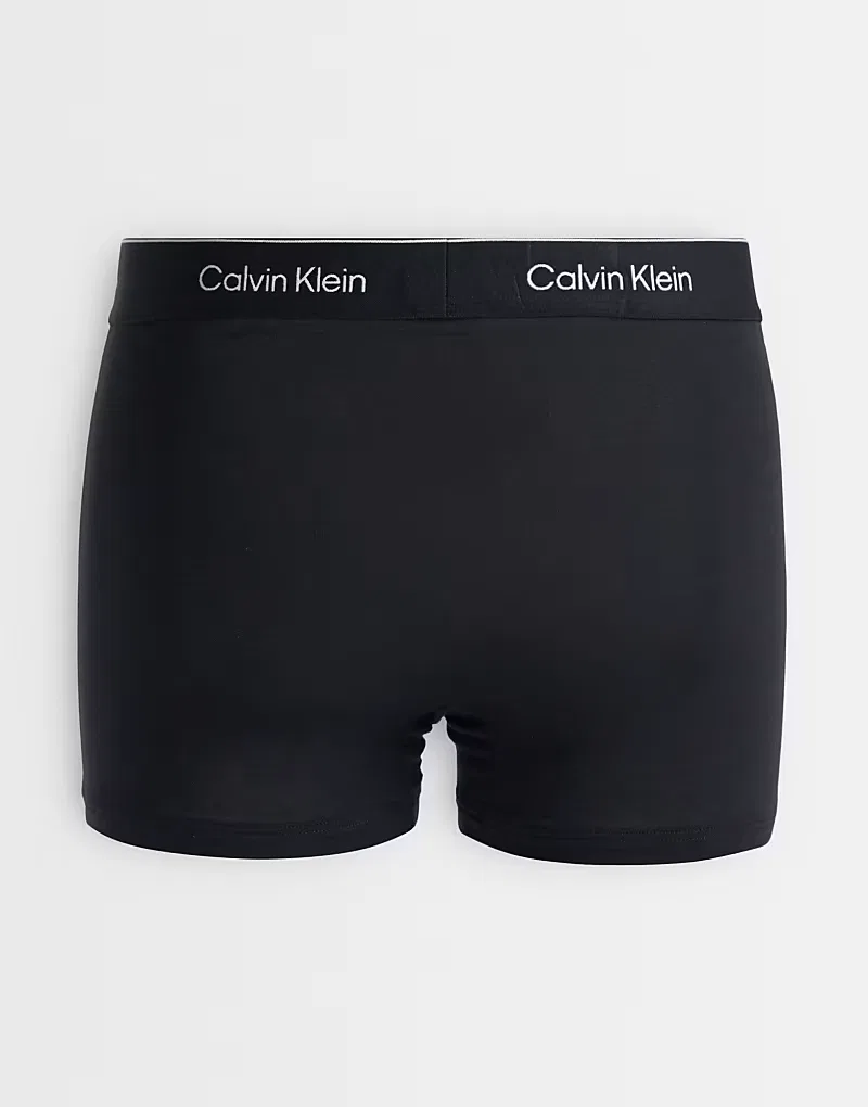 Комплект из 3 свободных трусов Calvin Klein Icon Cotton Stretch, черный — фото 3