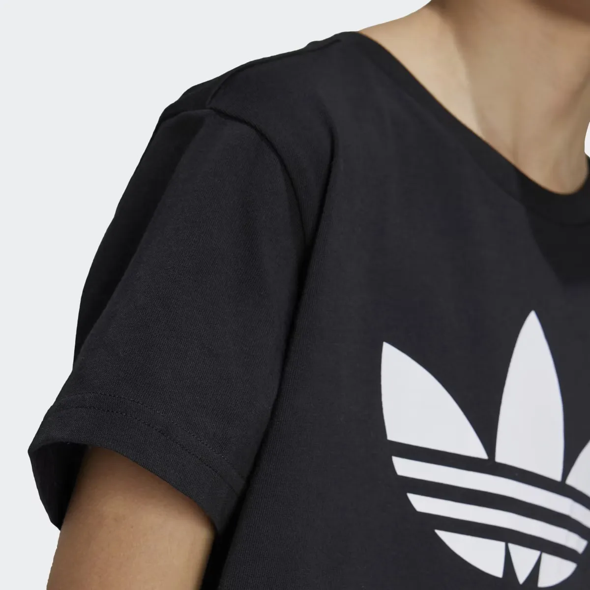 Adicolor трилистник Adidas Детская футболка, чёрный — фото 3