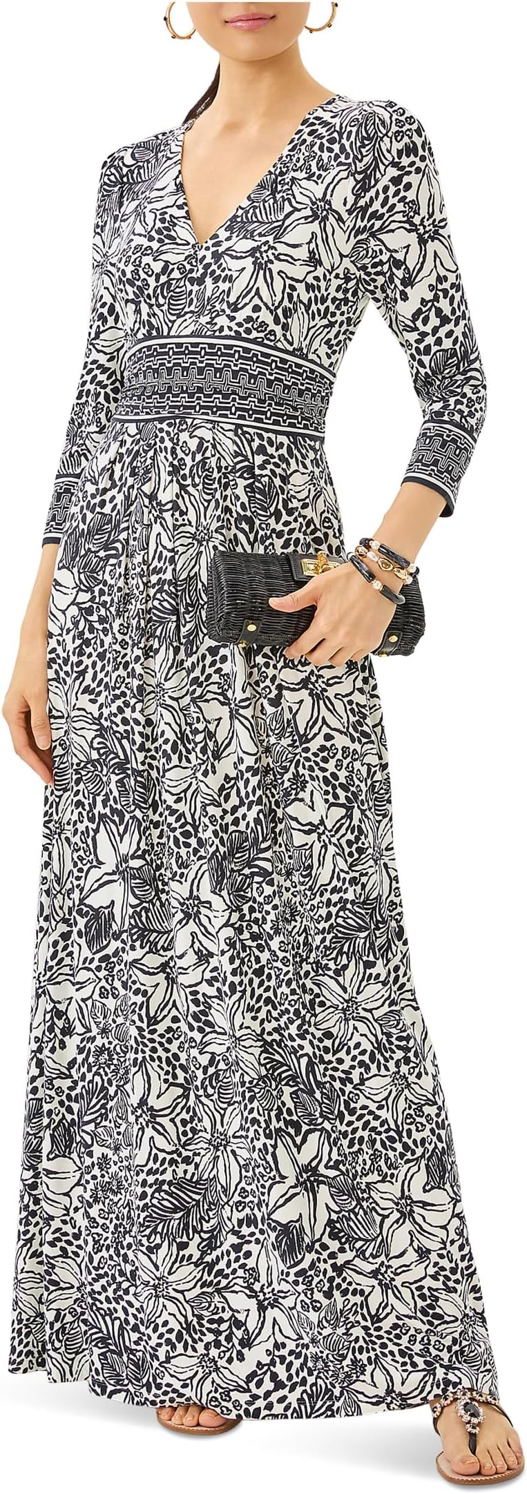 

Женское платье макси Roslynne Lilly Pulitzer, Onyx Lots To Spot