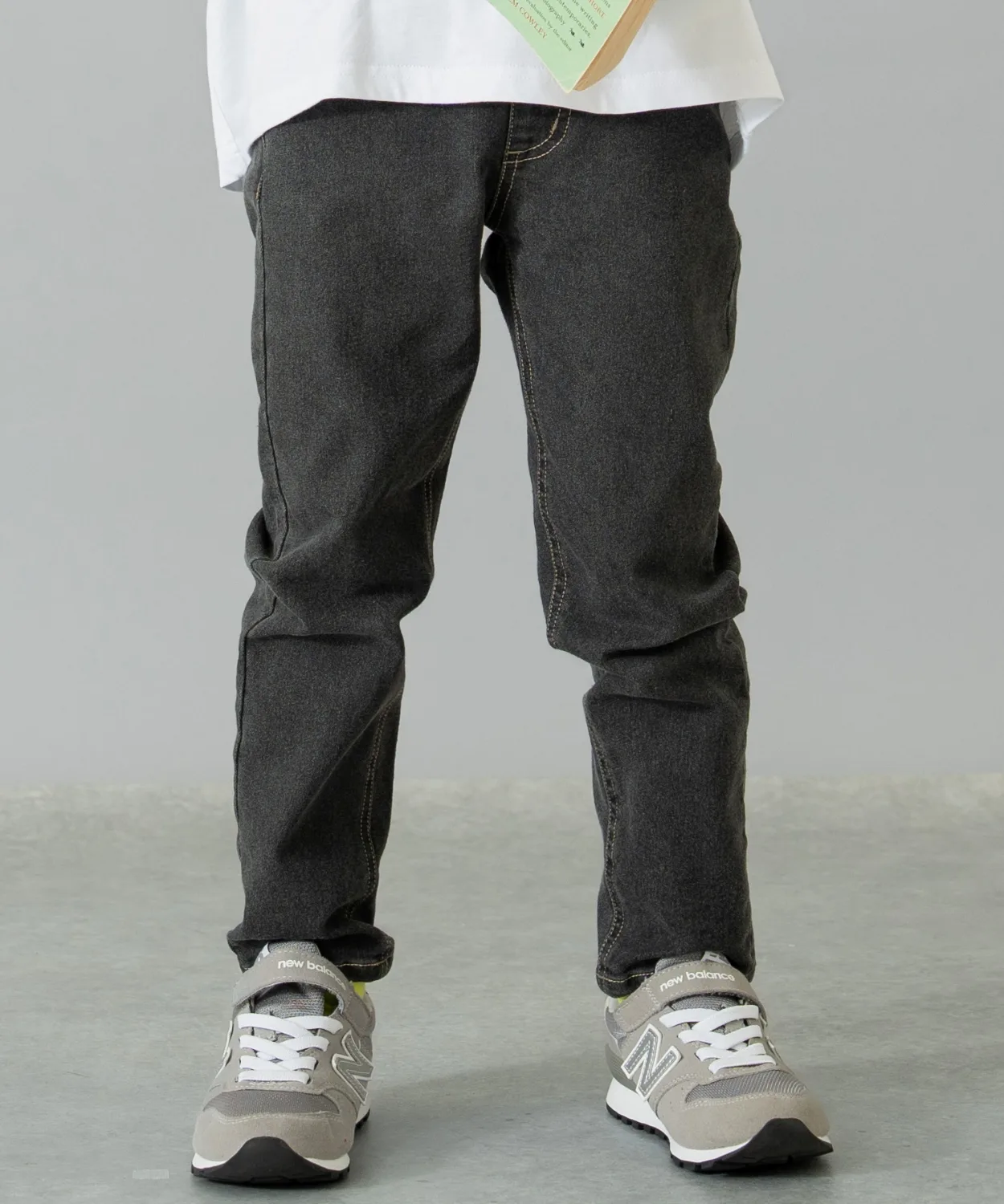 Детские джинсы slim straight stretch Denim and D. petit main серые