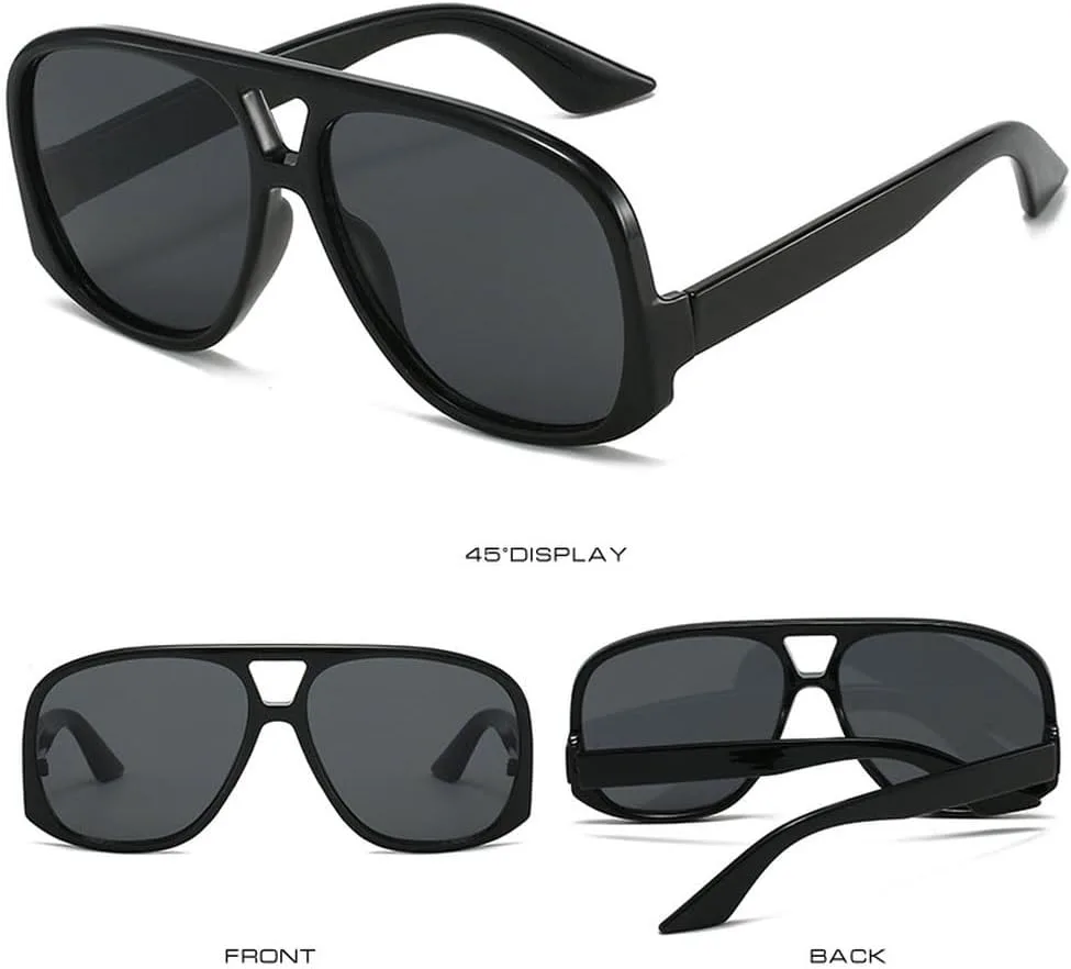 

Модные солнцезащитные очки с двойной перемычкой для женщин, винтажные градиентные очки с защитой от УФ-излучения UV400, женские ретро-очки TKKTLLT, Brownpurple-gray