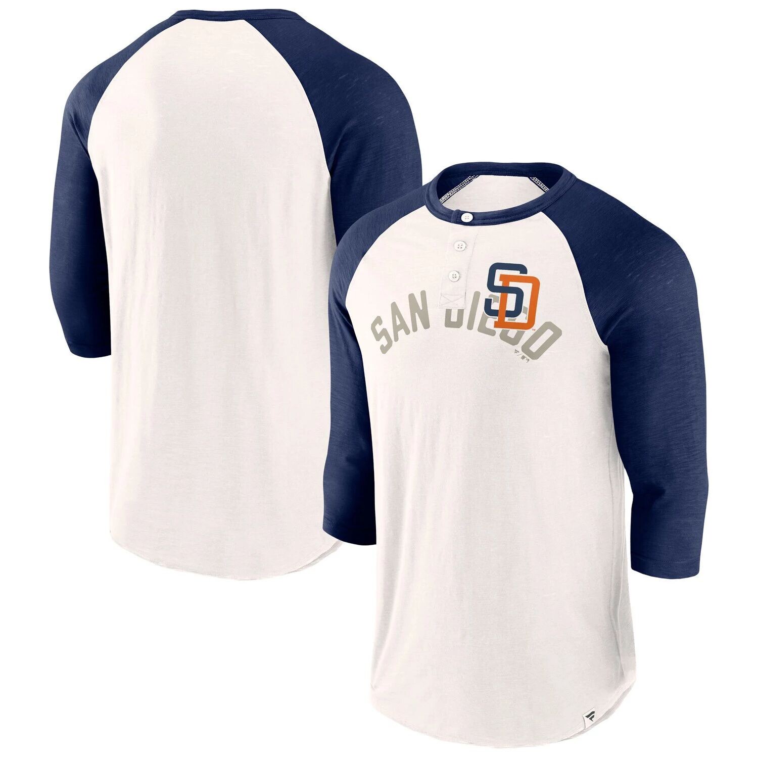 

Мужская футболка Fanatics Branded White/темно-синяя San Diego Padres Backdoor Slider Raglan с рукавами 3/4, Синий, Мужская футболка Fanatics Branded White/темно-синяя San Diego Padres Backdoor Slider Raglan с рукавами 3/4