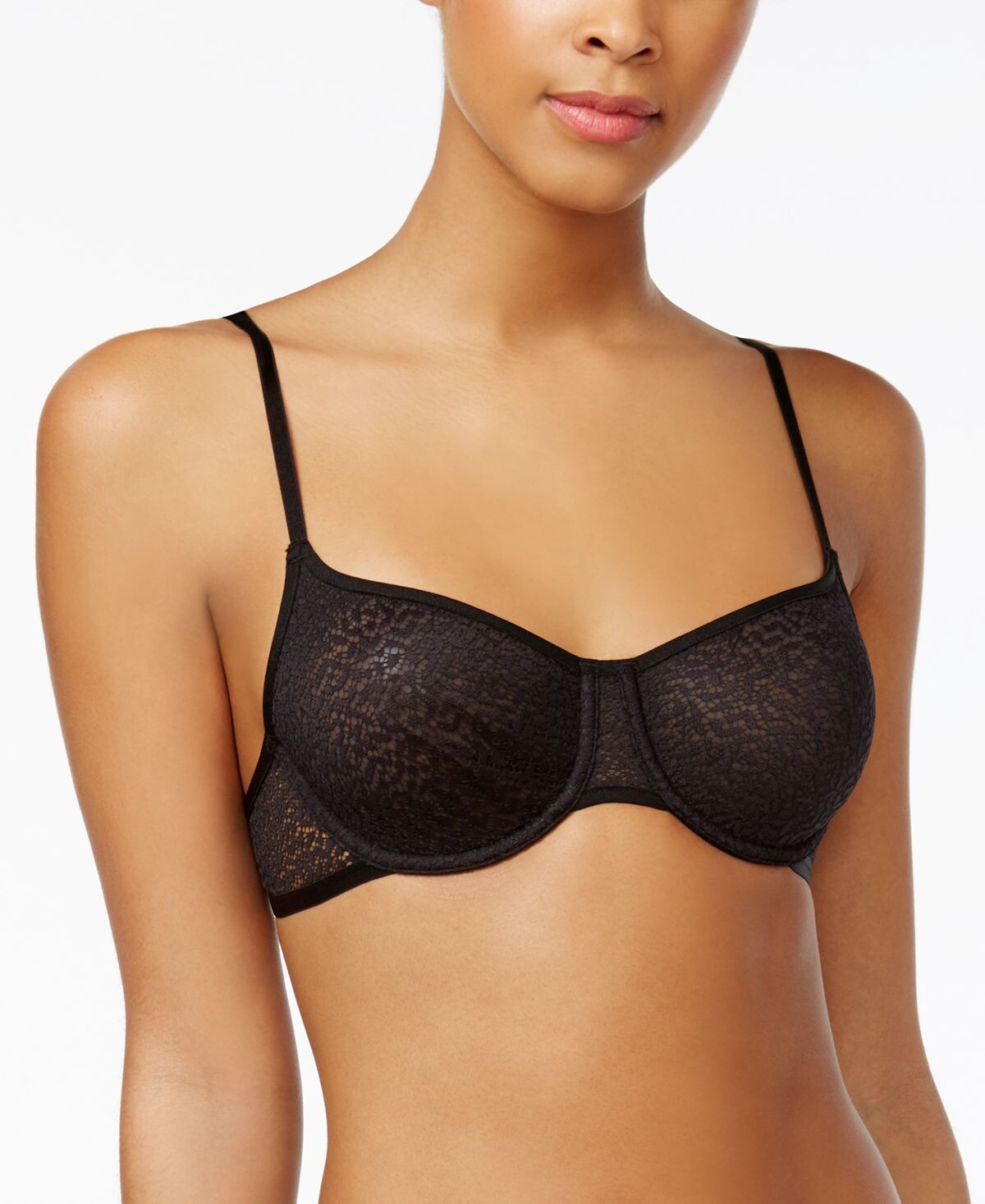

Прозрачный кружевной бюстгальтер Modern DK4019 DKNY, черный