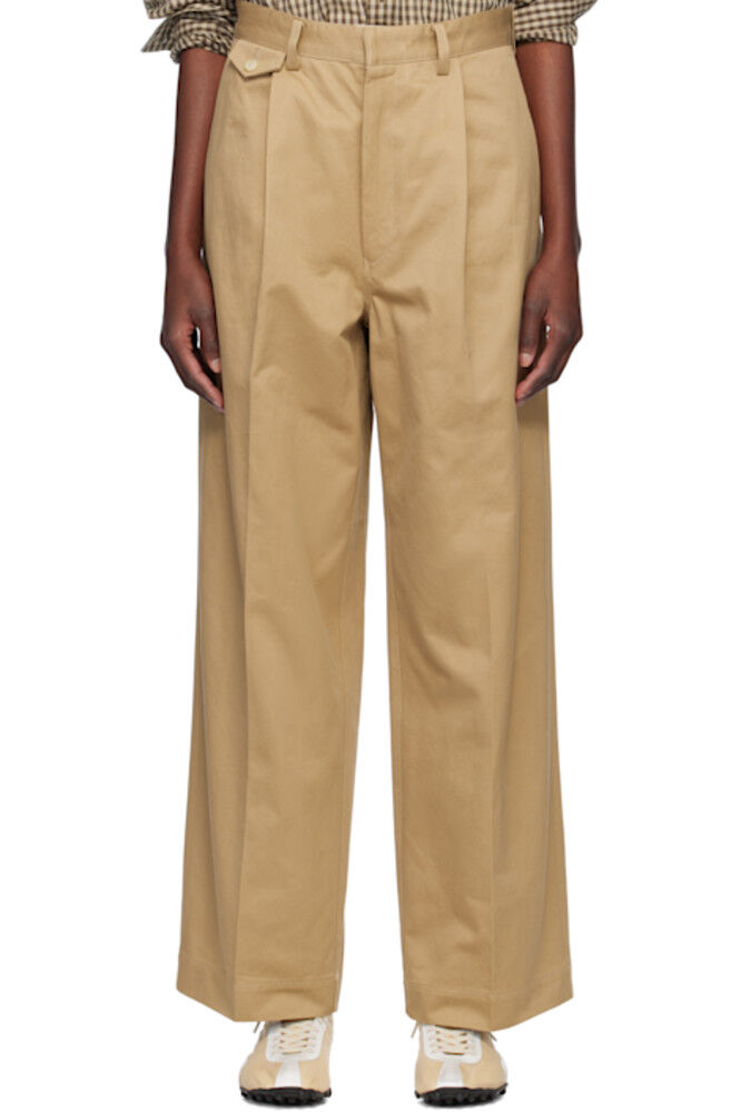 

Брюки-чиносы Finx Chino One-Tuck из замшевой ткани AURALEE