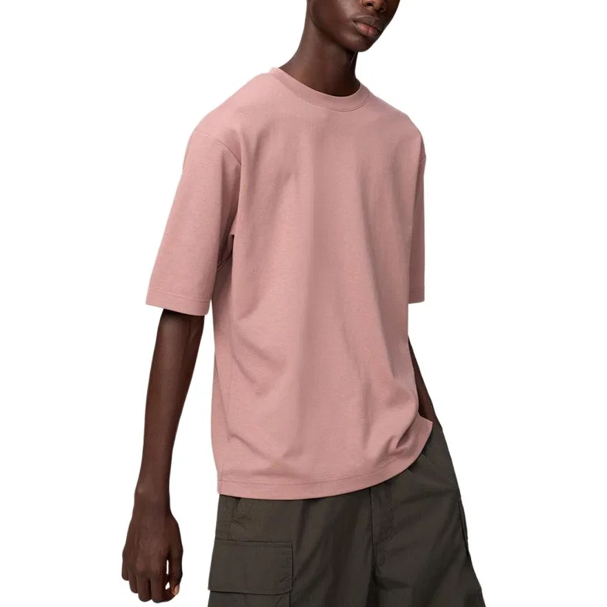 Футболка с круглым вырезом UNIQLO SS26 розовая
