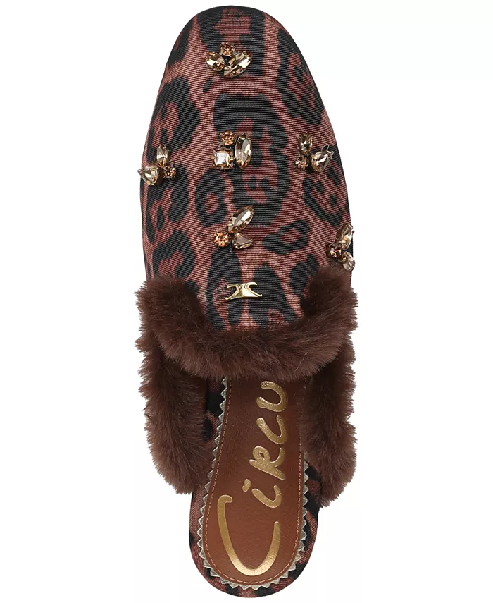 Женские декорированные уютные сабо Tillie из искусственной овчины Circus NY by Sam Edelman, коричневый — фото 4