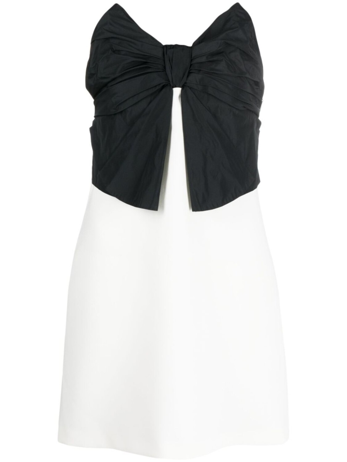 

RED Valentino платье мини без бретелей с бантом, белый