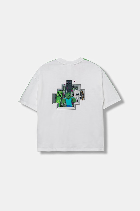 Детская хлопковая футболка MINECRAFT Adidas Originals, белый — фото 2
