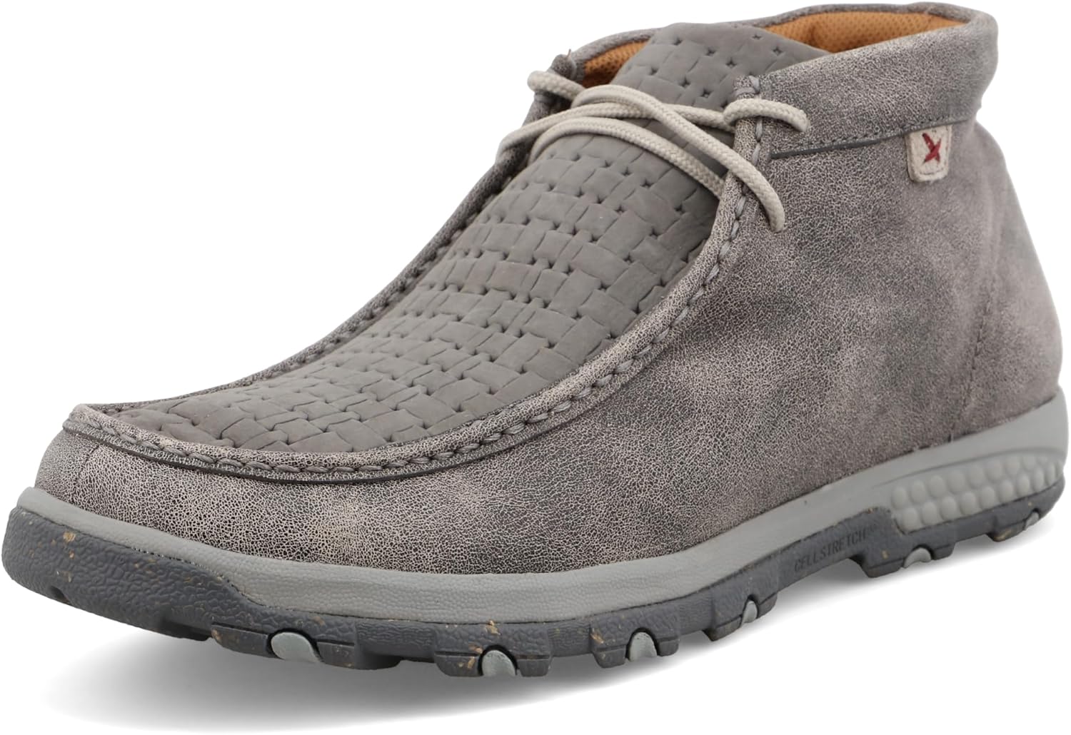

Мужские мокасины Twisted X Chukka Driving Moc, с мокасиновым носком и подошвой CellSole, серый