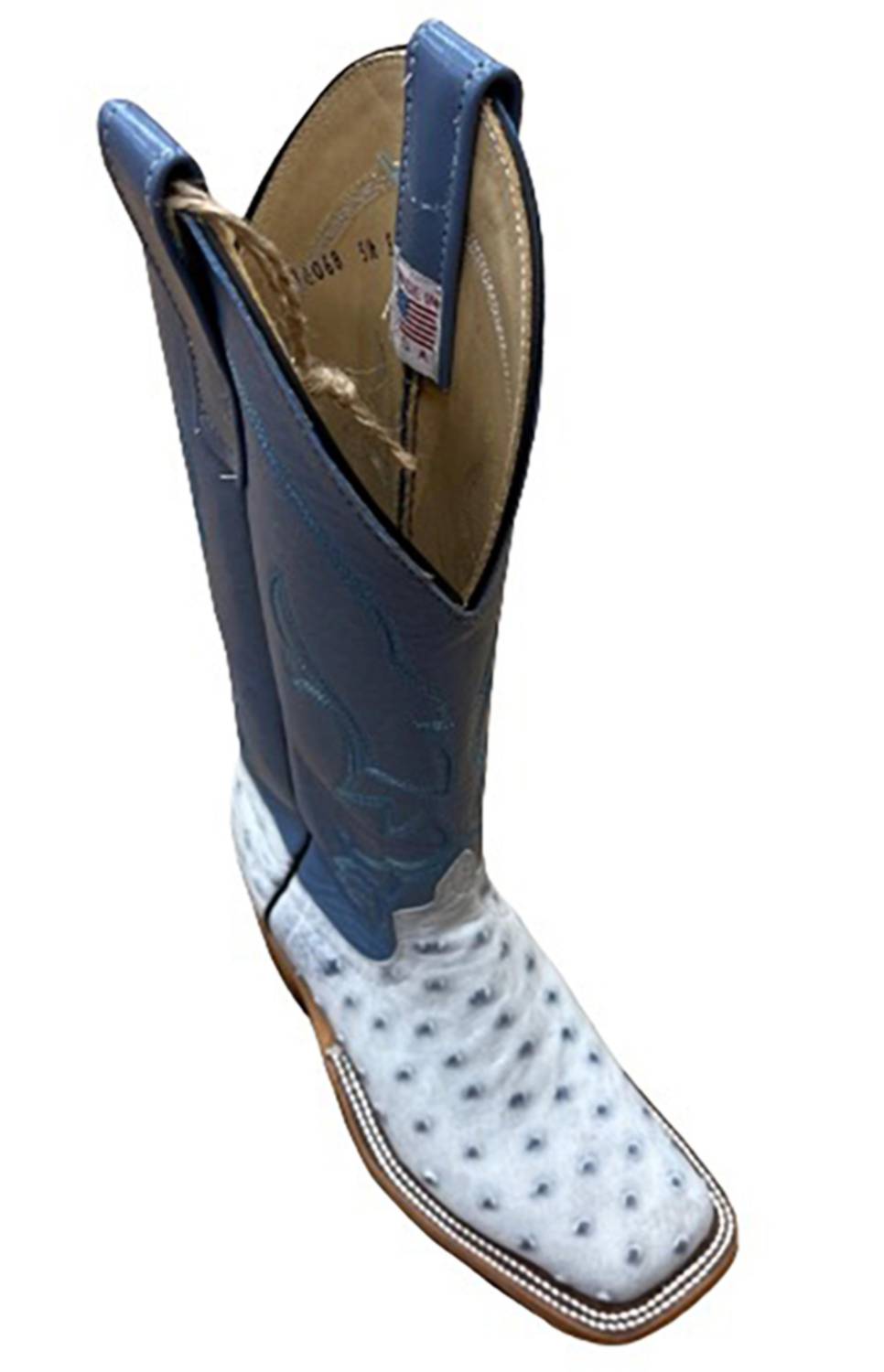 Женские сапоги из голубой кожи страуса Full Quill Anderson Bean Boots