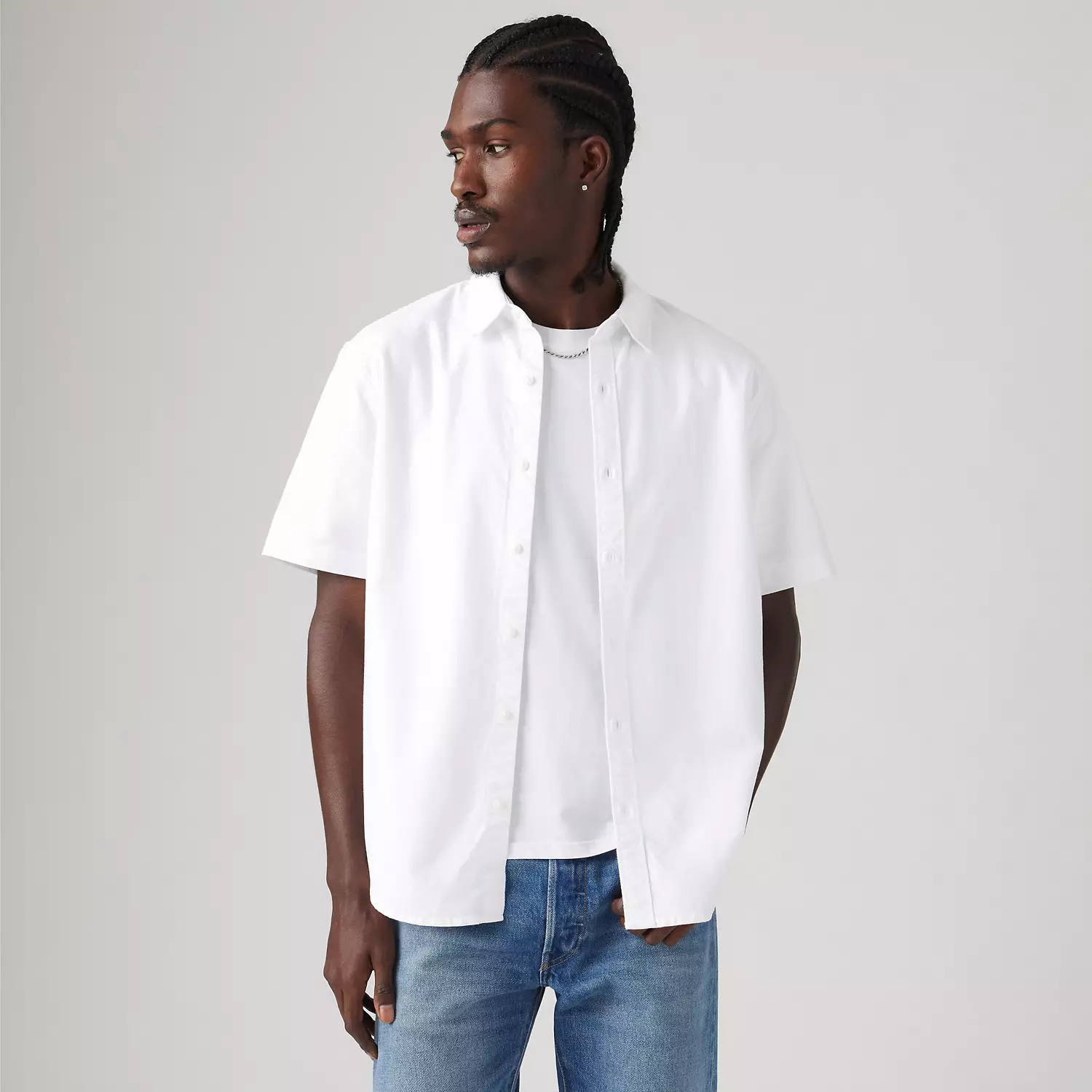 

Аутентичная рубашка с коротким рукавом на пуговицах Levi's, цвет Bright White - White