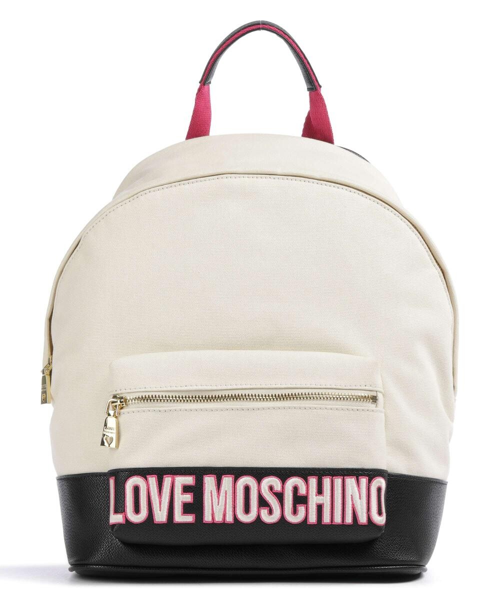 Рюкзак Free Time из хлопка Love Moschino, бежевый