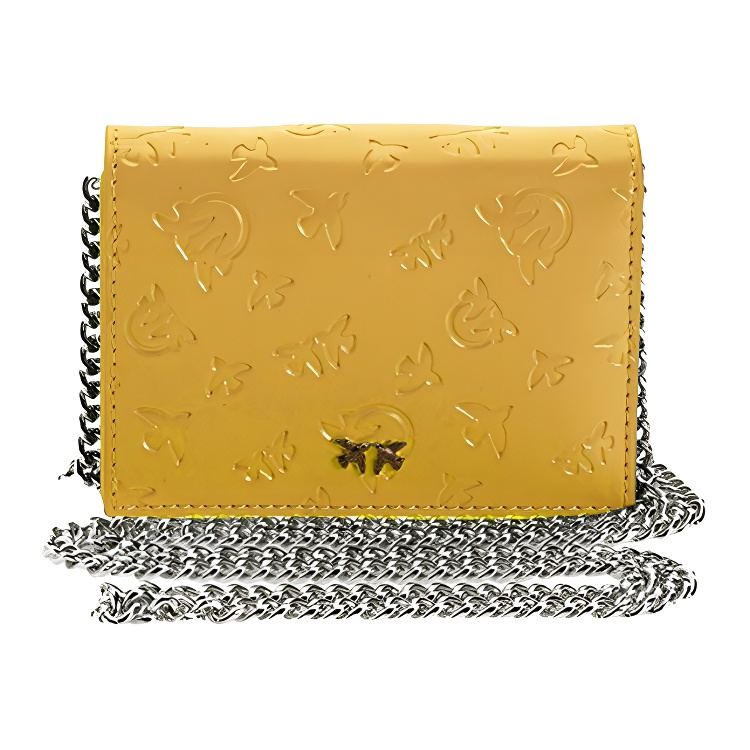 

PINKO Мини-сумка через плечо из коровьей кожи для женщин, желтая