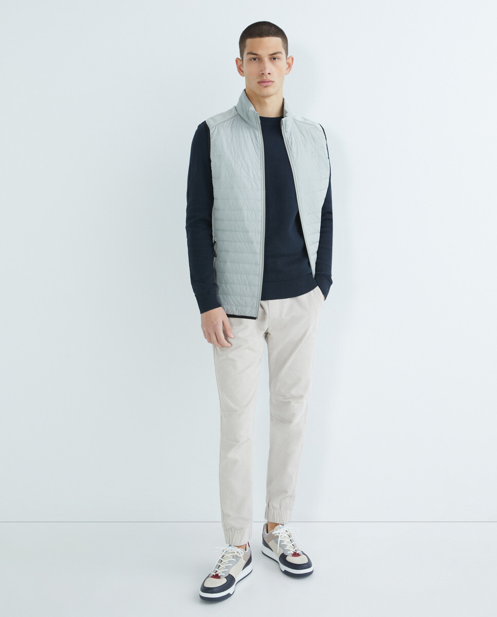 

Стеганый мужской жилет Jack & Jones, серый