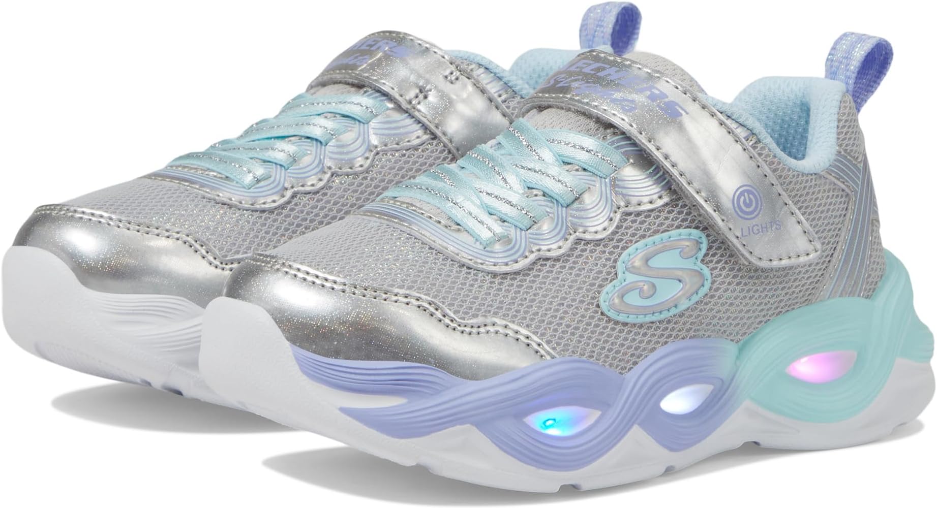 

Кроссовки Twisty Glow 303717L SKECHERS KIDS, цвет Silver/Multi