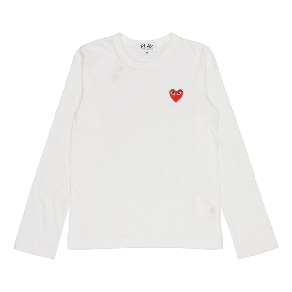 

Футболка small logo long sleeves tee 'white red' Comme Des Garcons Play, белый