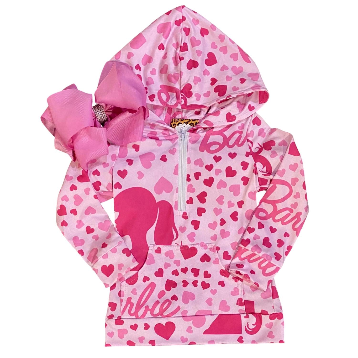 

Детская толстовка Barbie с сердечками в розовом цвете Aier Wholesale