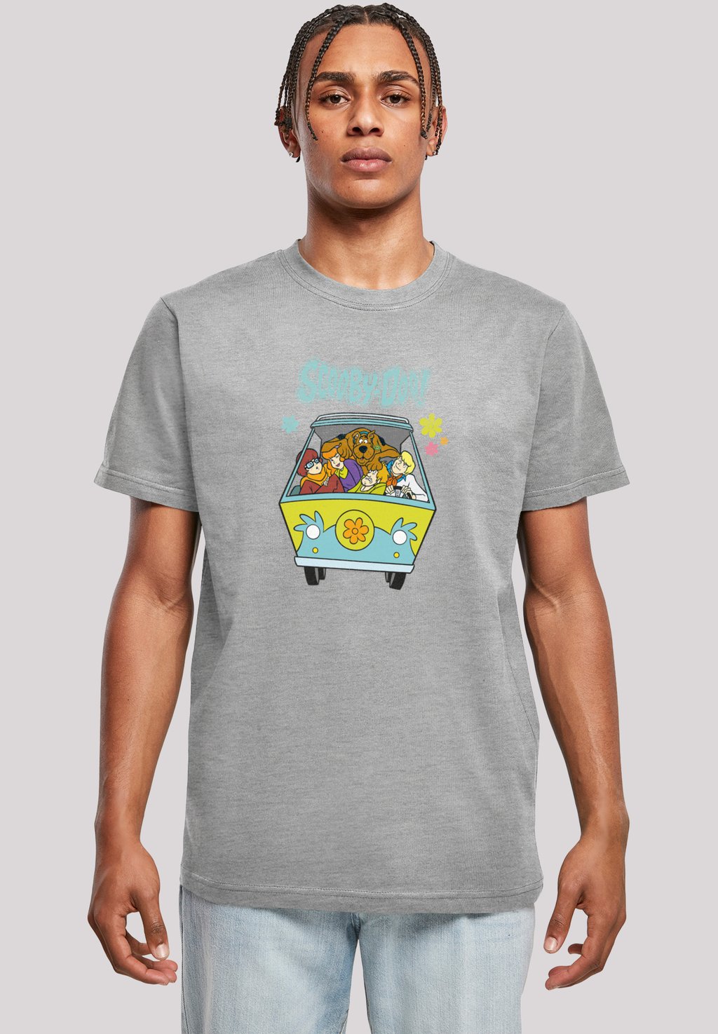 

Футболка с принтом SCOOBY DOO MYSTERY MACHINE GROUP F4NT4STIC, серый