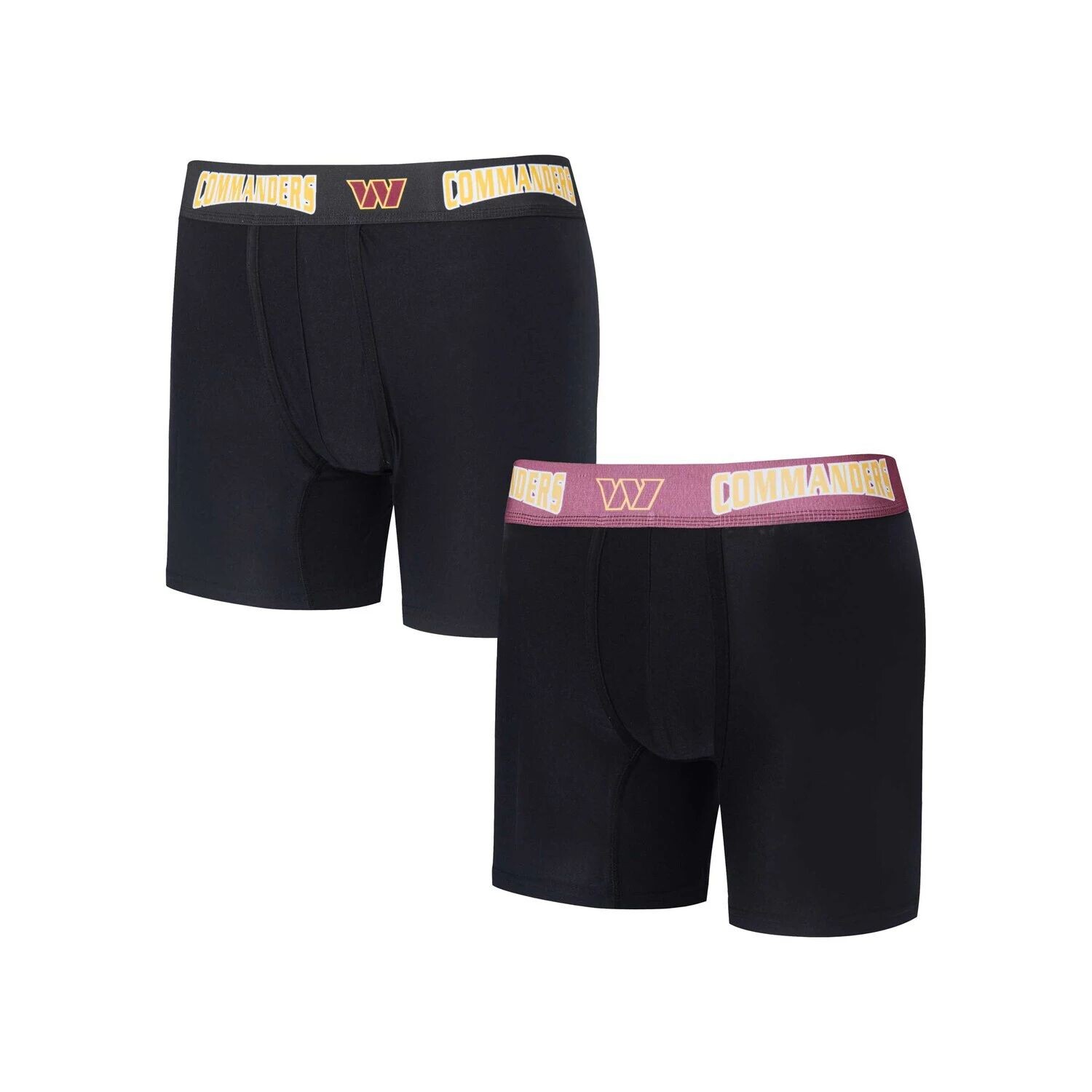 

Мужской комплект из 2 трусов-боксеров Concepts Sport черный/бордовый Washington Commanders