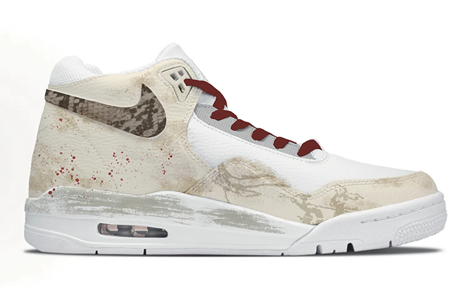 Nike Кроссовки баскетбольные Mid top Vintage Flight Legacy Golden Spear And Iron Horse — фото 3