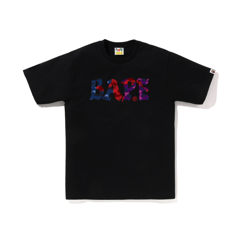 

Футболка Bape Color Camo Crazy Bape Logo A BATHING APE, черная