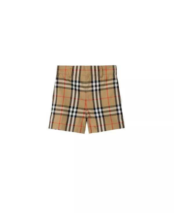 

Хлопковые шорты в клетку для мальчиков - для малышей и маленьких детей. Burberry, бежевый