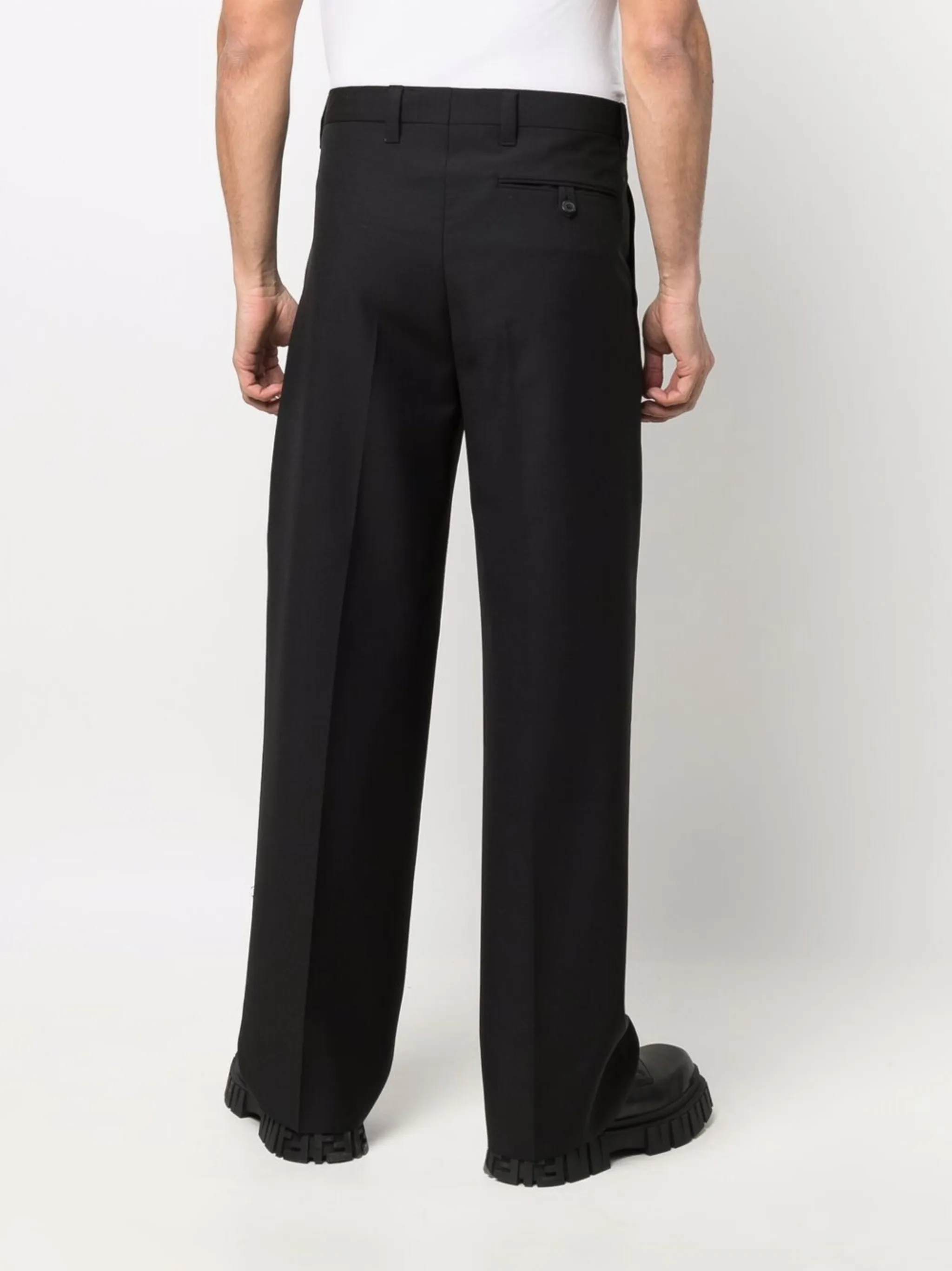 

Прямые брюки строгого кроя Prada, черный