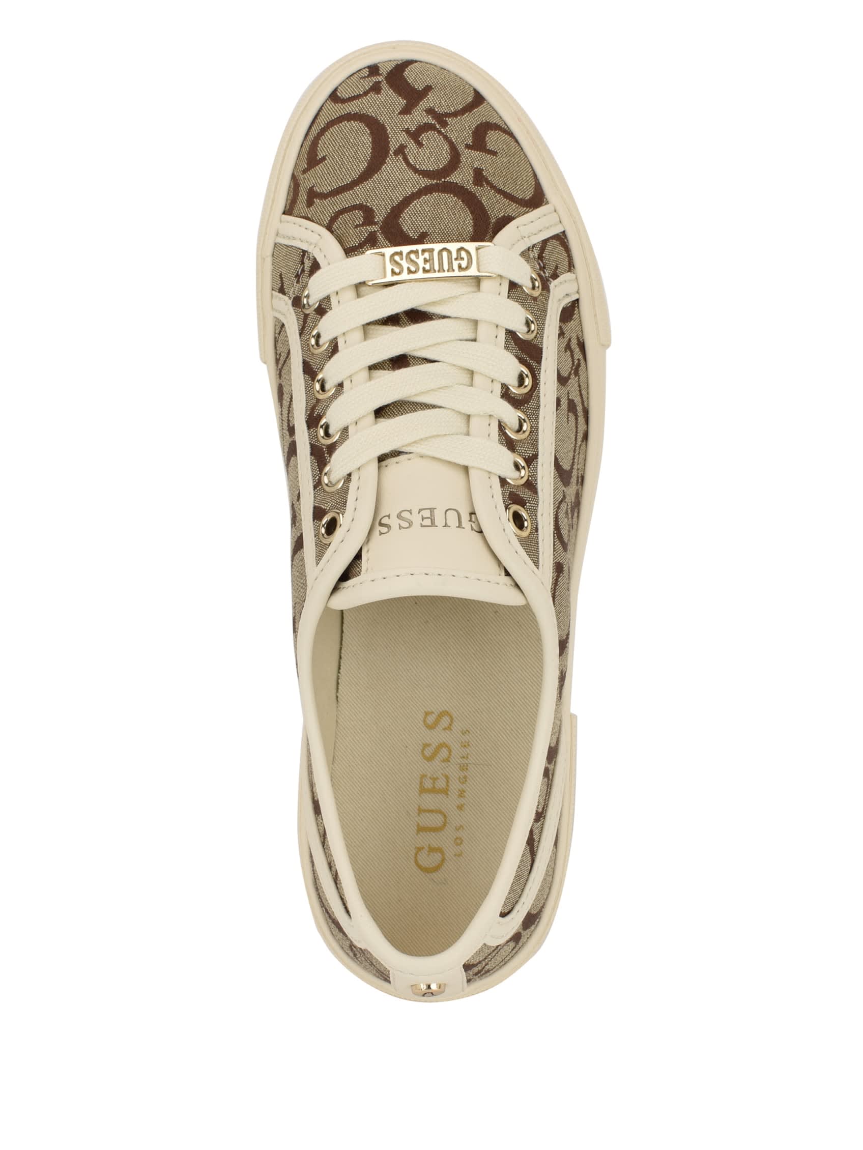 Кроссовки Melya Logo Low-Top Guess Factory, светло-коричневый — фото 4