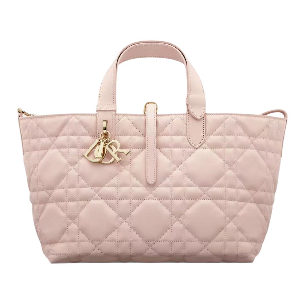 DIOR Toujours Cow Leather Native Bag, One Shoulder Handbag Small Women's Cherry Blossom Pink — фото 2