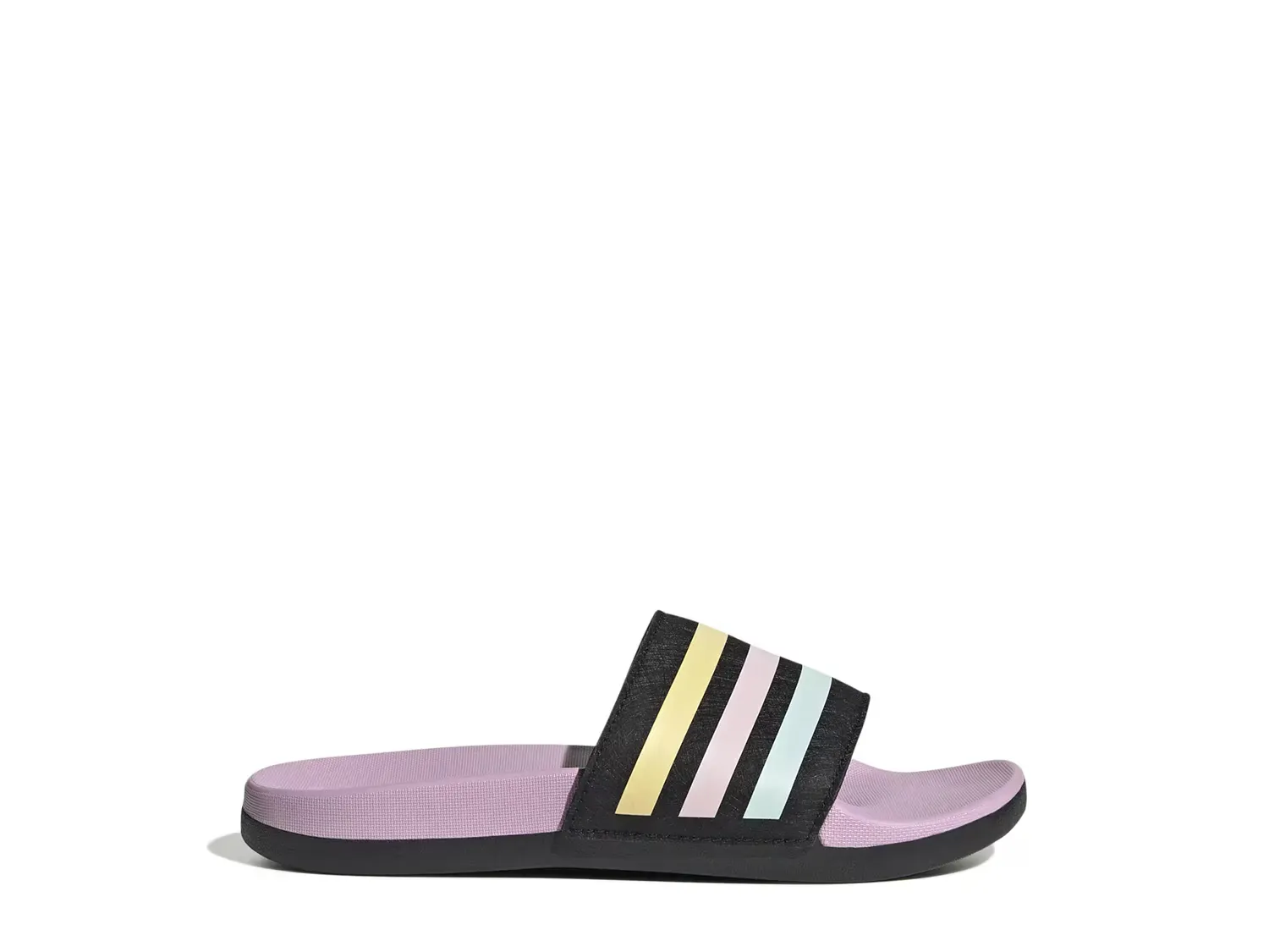 Сандалии Adilette Comfort - детские Adidas, Black/Purple — фото 3