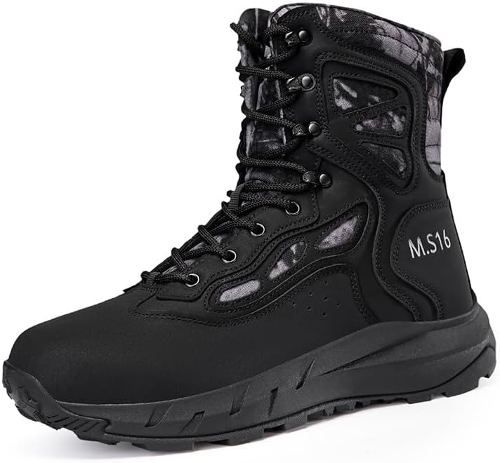 

Мужские тактические военные ботинки, легкие сапоги, боковая молния, мотоциклетные ботинки, армейские боевые ботинки, походная обувь для мужчин Senlongbao, черный