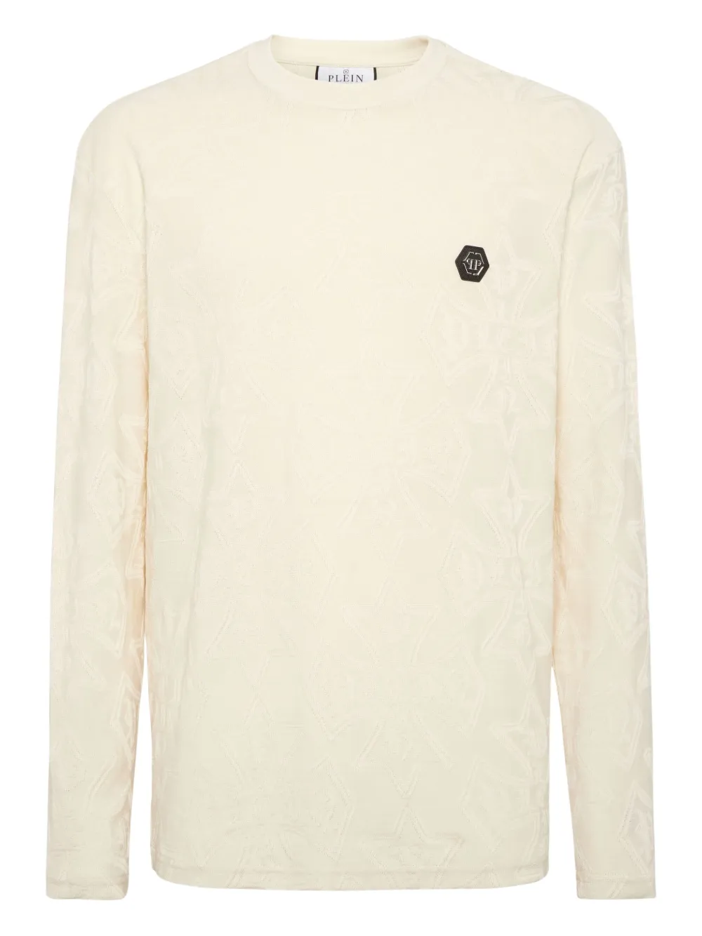 

Футболка Jacquard Crest Philipp Plein, бежевый