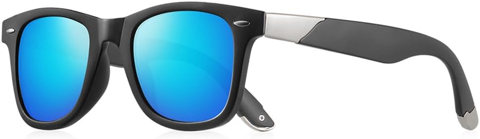 

Классические ретро-солнцезащитные очки квадратной формы для мужчин с металлическими заклепками, унисекс, для вождения, рыбалки, винтажные, с защитой от УФ-излучения UV400, прочные, модные, женские UJNHGQ, C4blue Mirror