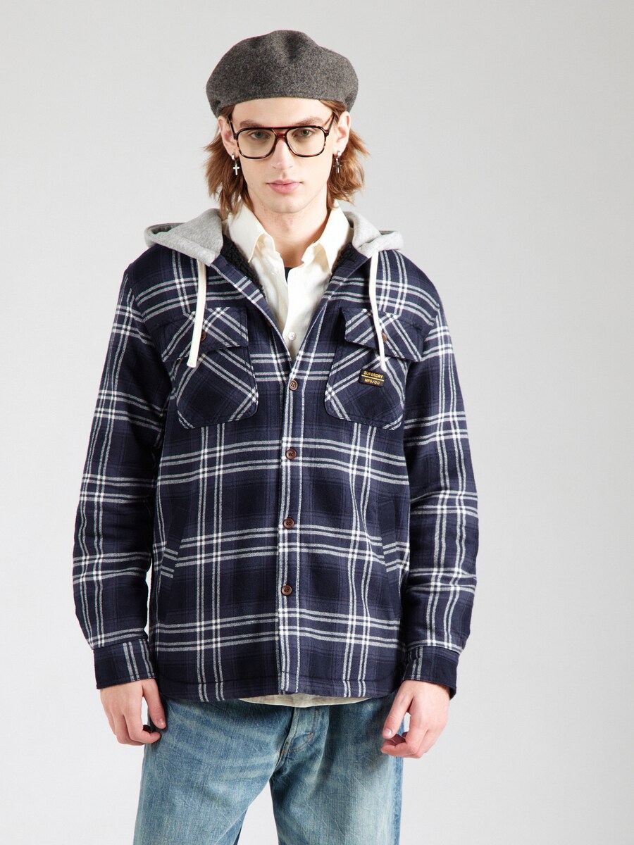 Куртка классического кроя для межсезонья Superdry, темно-синий — фото 3