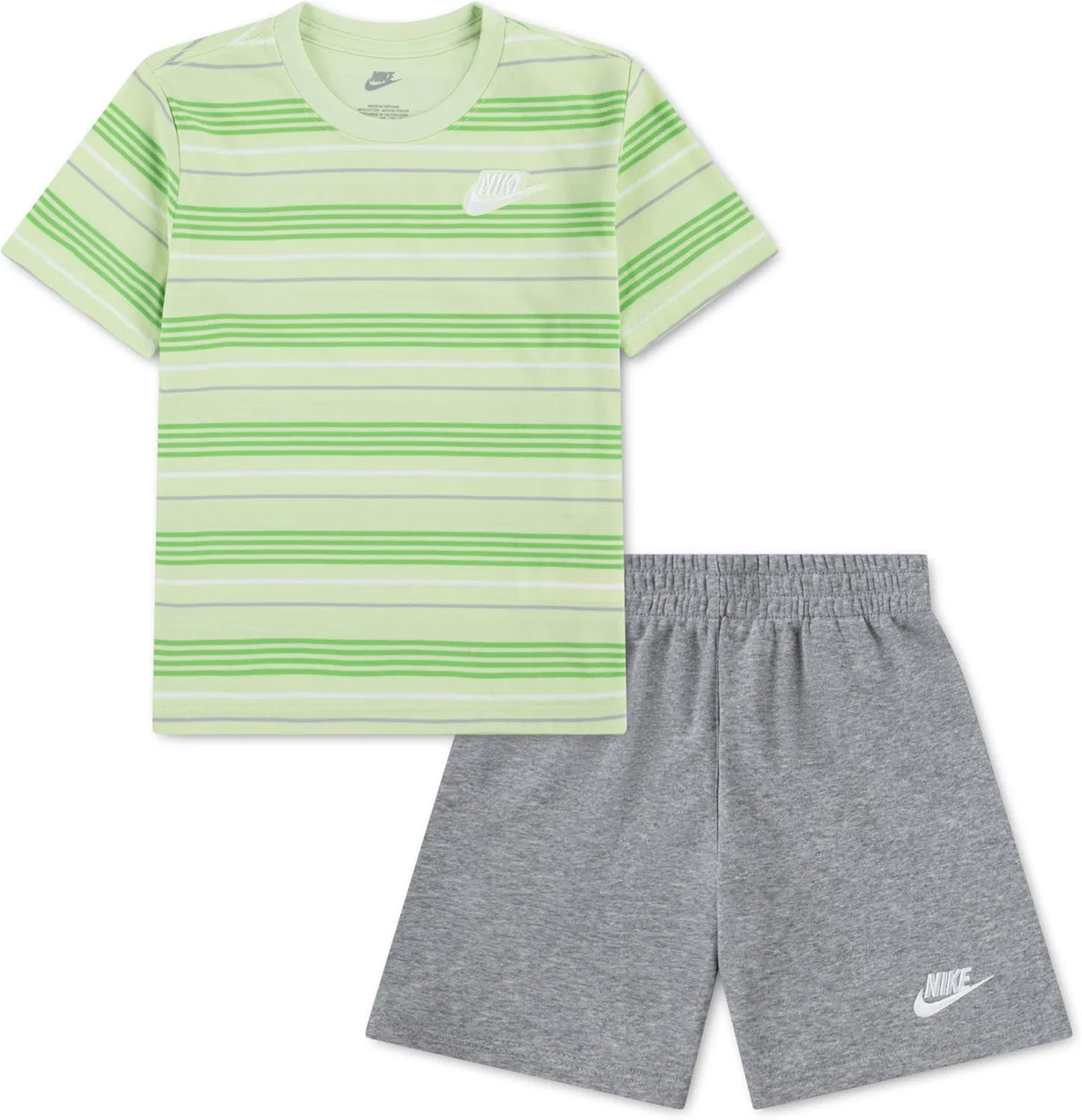 Детский спортивный комплект из футболки и шорт, Nike, Light Liquid Lime