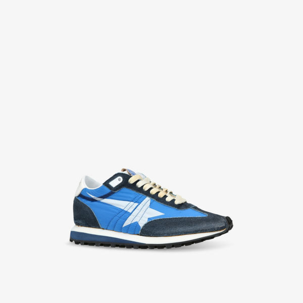 Беговые кроссовки Golden Goose Running marathon из замши и сетки с низким верхом, мультиколор — фото 3