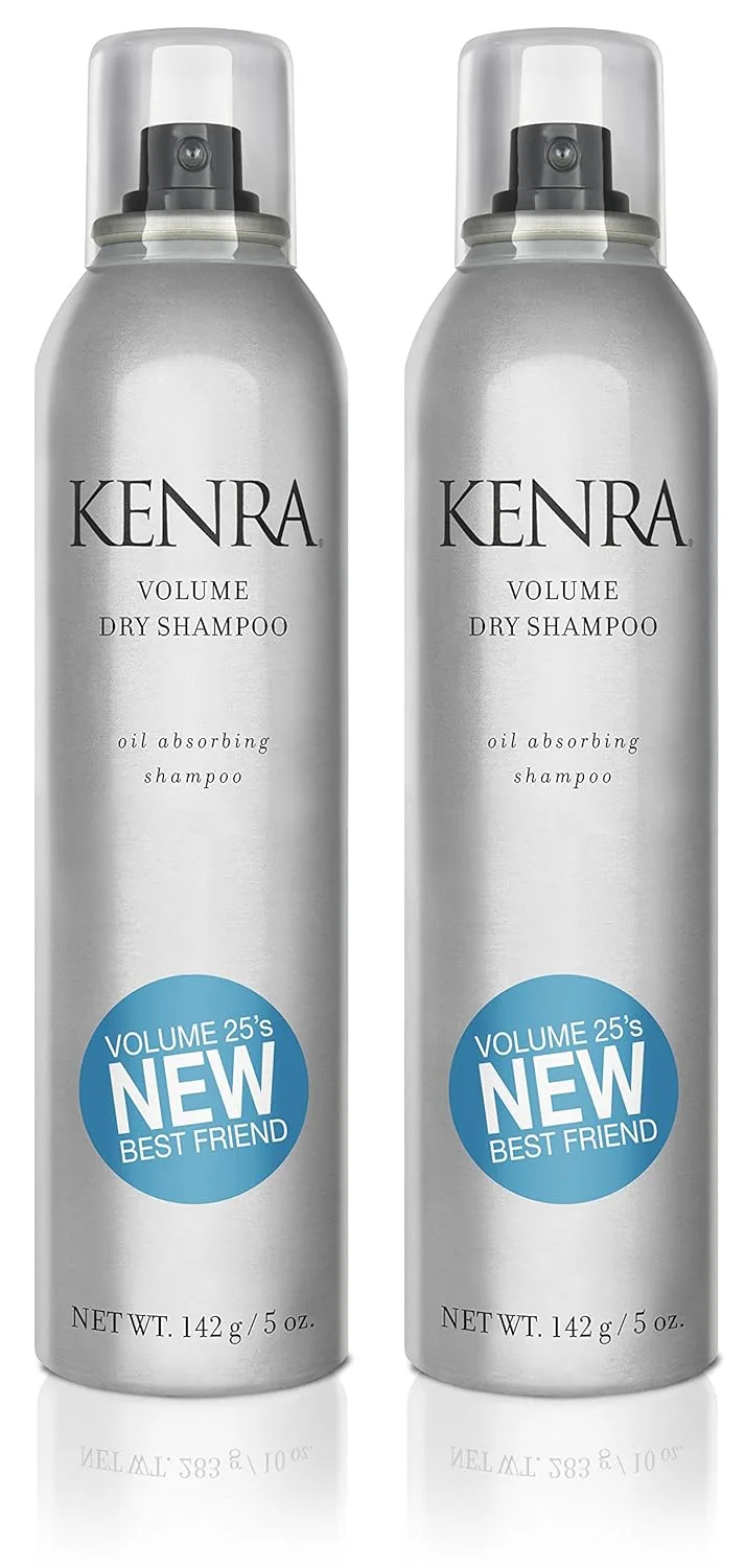 Сухой шампунь Kenra Volume | Впитывающий жир шампунь | Прозрачный спрей для придания объема | Мгновенно освежает волосы у корней | Впитывает жир и загрязнения | Подходит для всех типов волос 283.50 г (2 шт.), white