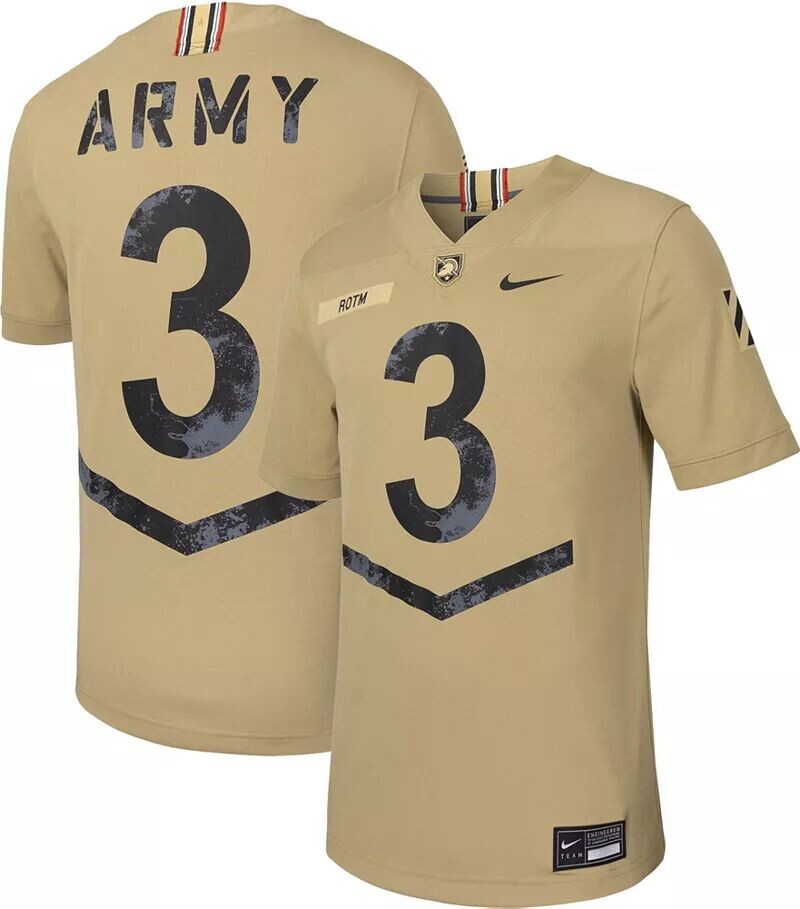 

Мужская футбольная майка Nike Army West Point Black Knights #3 коричневого цвета Replica Rival