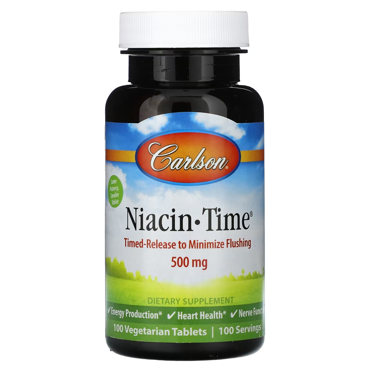 

Добавка Carlson Niacin-Time 500 мг, 100 вегетарианских таблеток