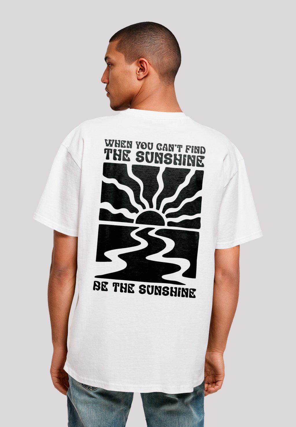

Футболка с принтом BE THE SUNSHINE F4NT4STIC, белый