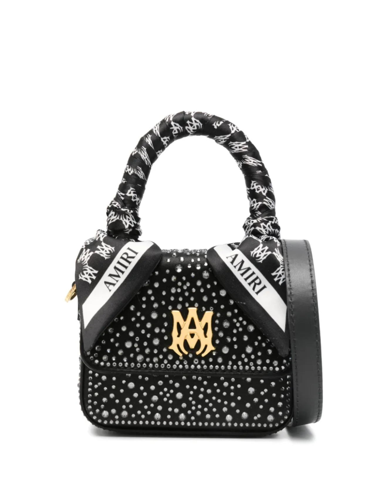 

Мини-сумка AMIRI, украшенная стразами, черный