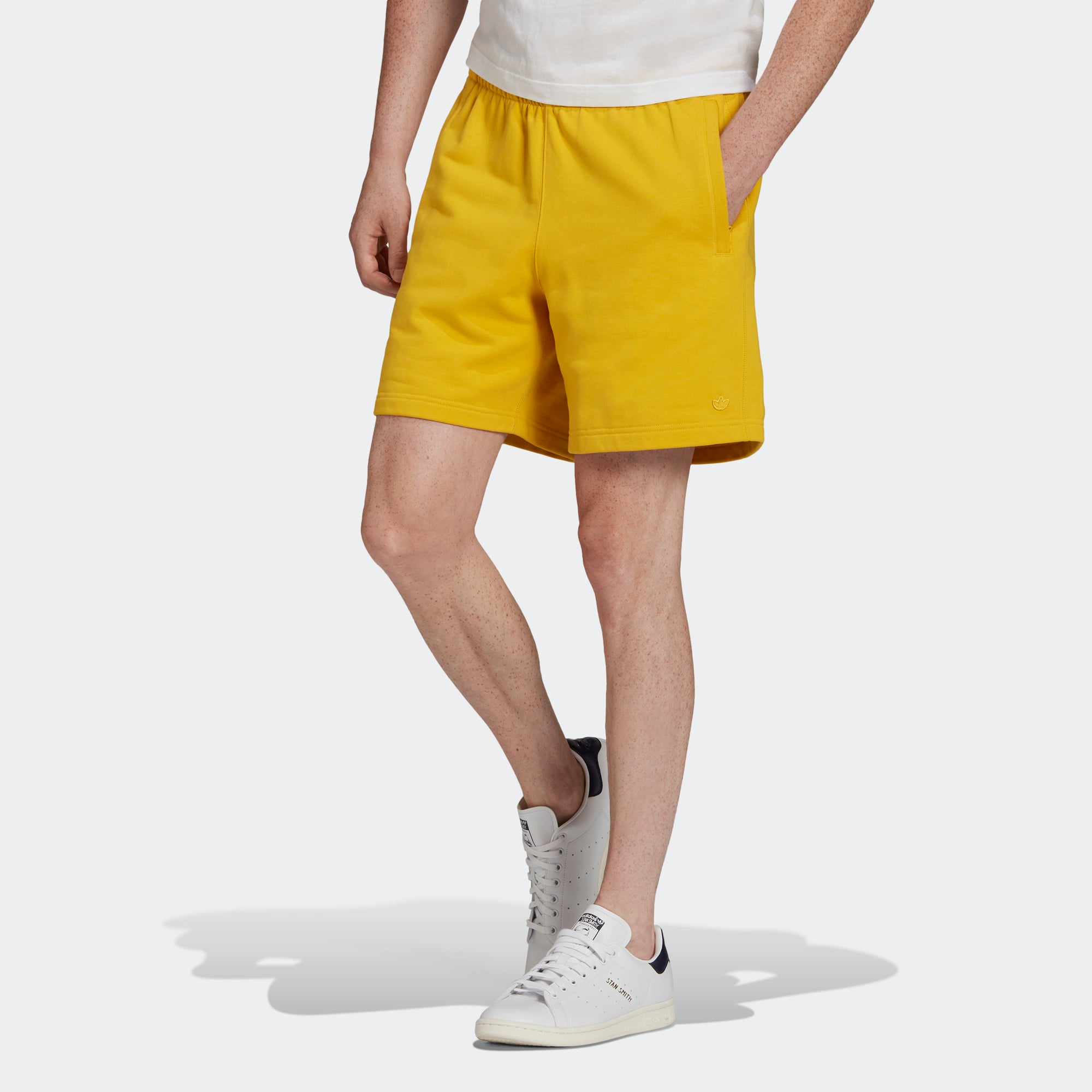 Шорты adidas originals C Short Ft Solid Color Lacing Sports Shorts Yellow HF6369 — фото 2