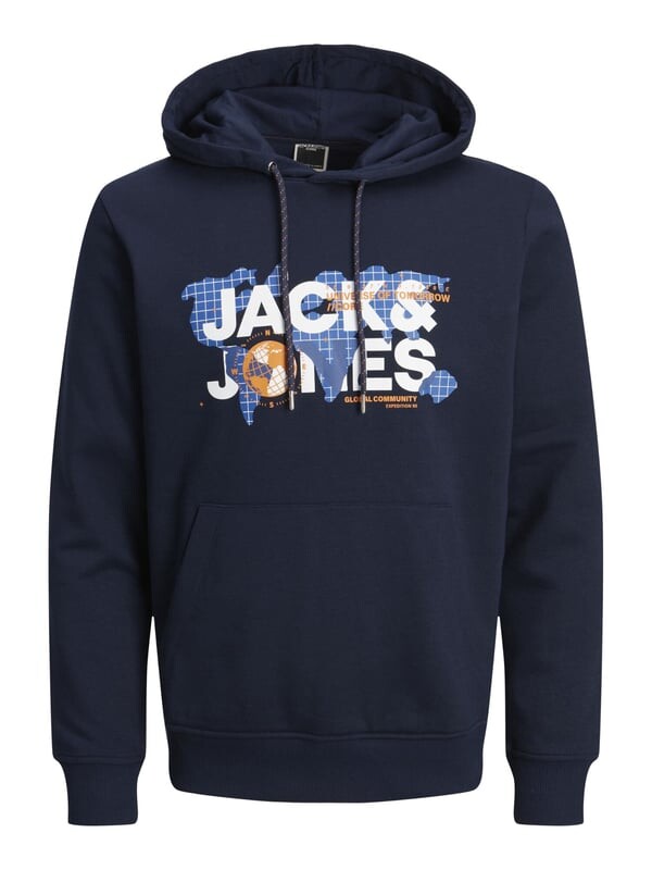 

Пуловер с капюшоном Jack & Jones, синий