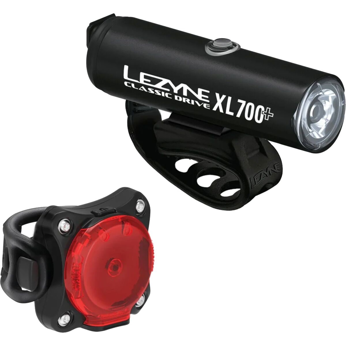 

Classic drive 700xl plus + zecto drive 200 plus light pair Lezyne, цвет satin black/black