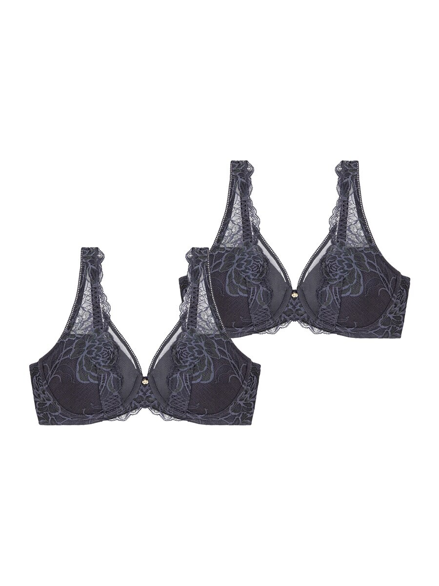 

Бюстгальтер на косточках TRIUMPH Bra Wild Peony Florale, цвет smoke grey/dark grey