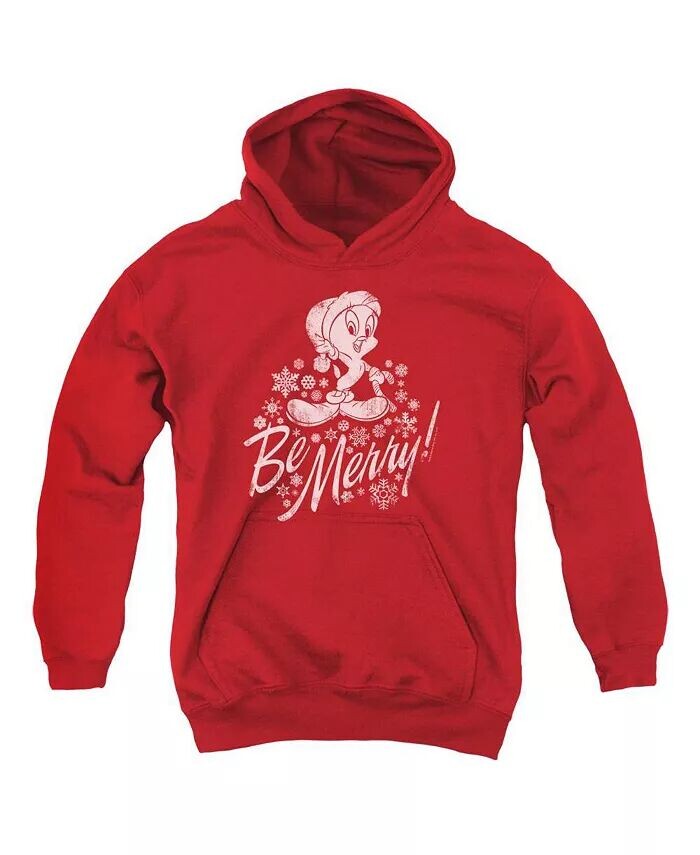 

Молодежная толстовка с капюшоном Merry Tweety Looney Tunes, красный