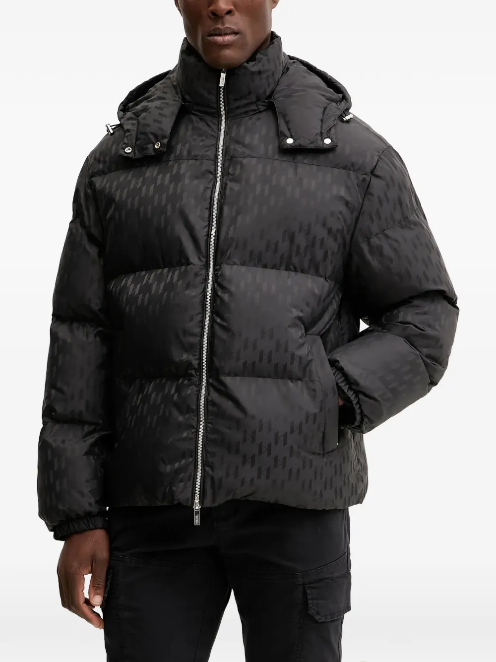 

Куртка с капюшоном и узором Karl Lagerfeld, черный