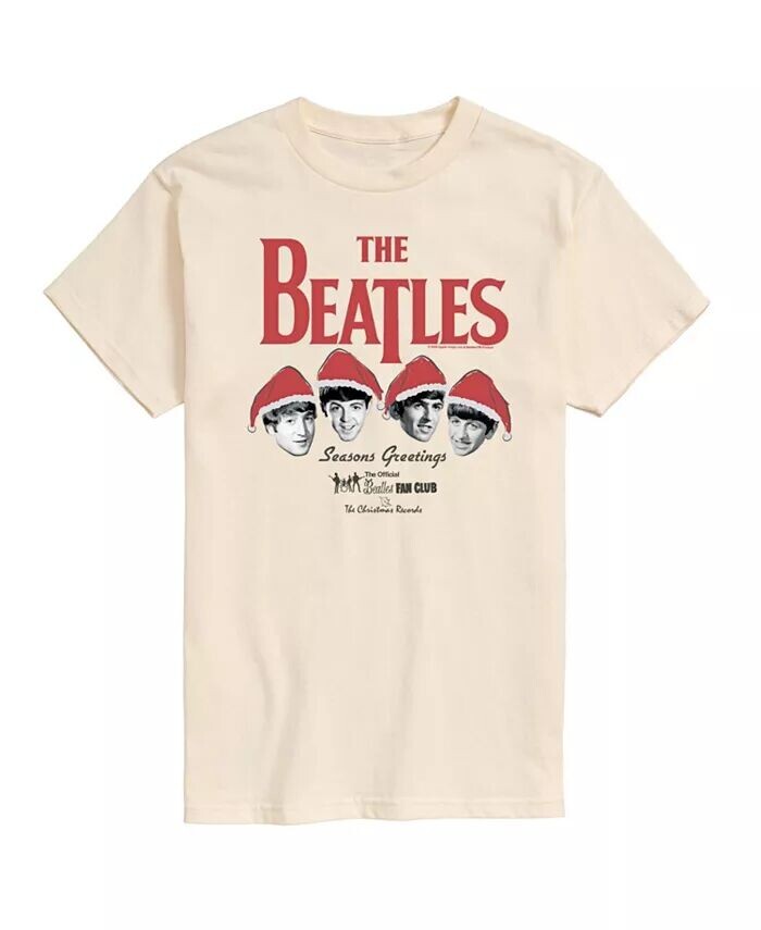 

Мужская рождественская футболка с коротким рукавом The Beatles AIRWAVES, желтый